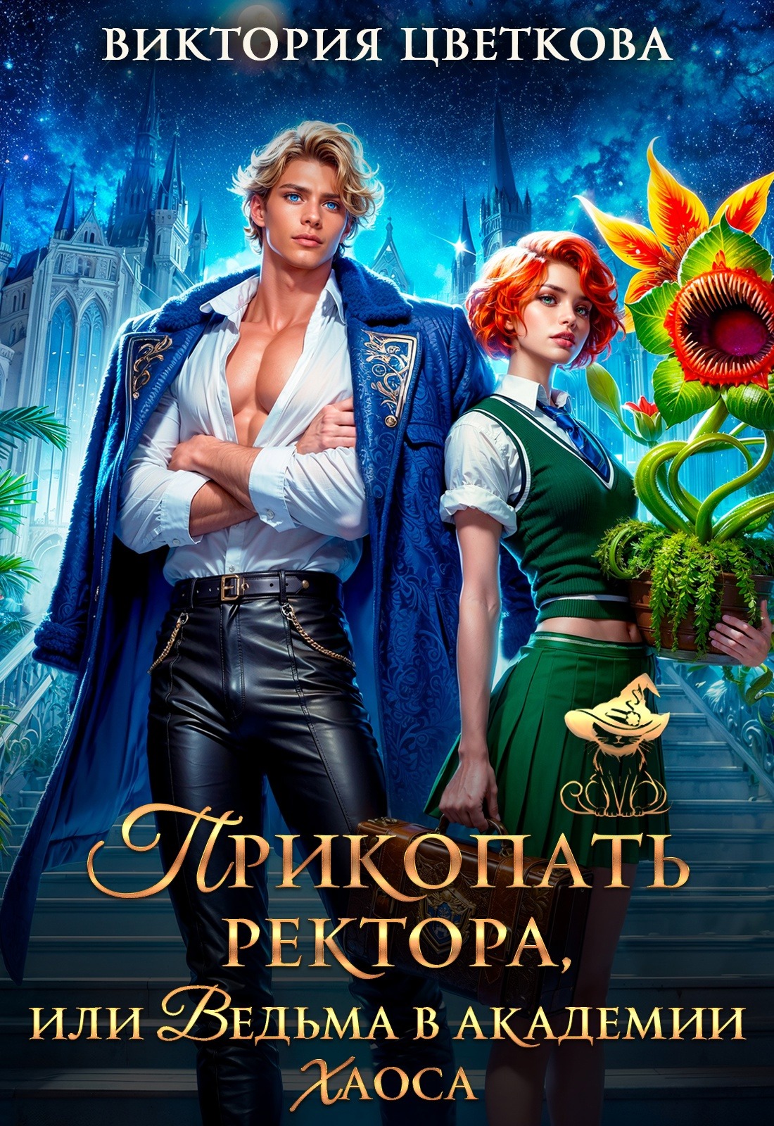 Обложка к роману "Прикопать ректора, или Ведьма в академии Хаоса"